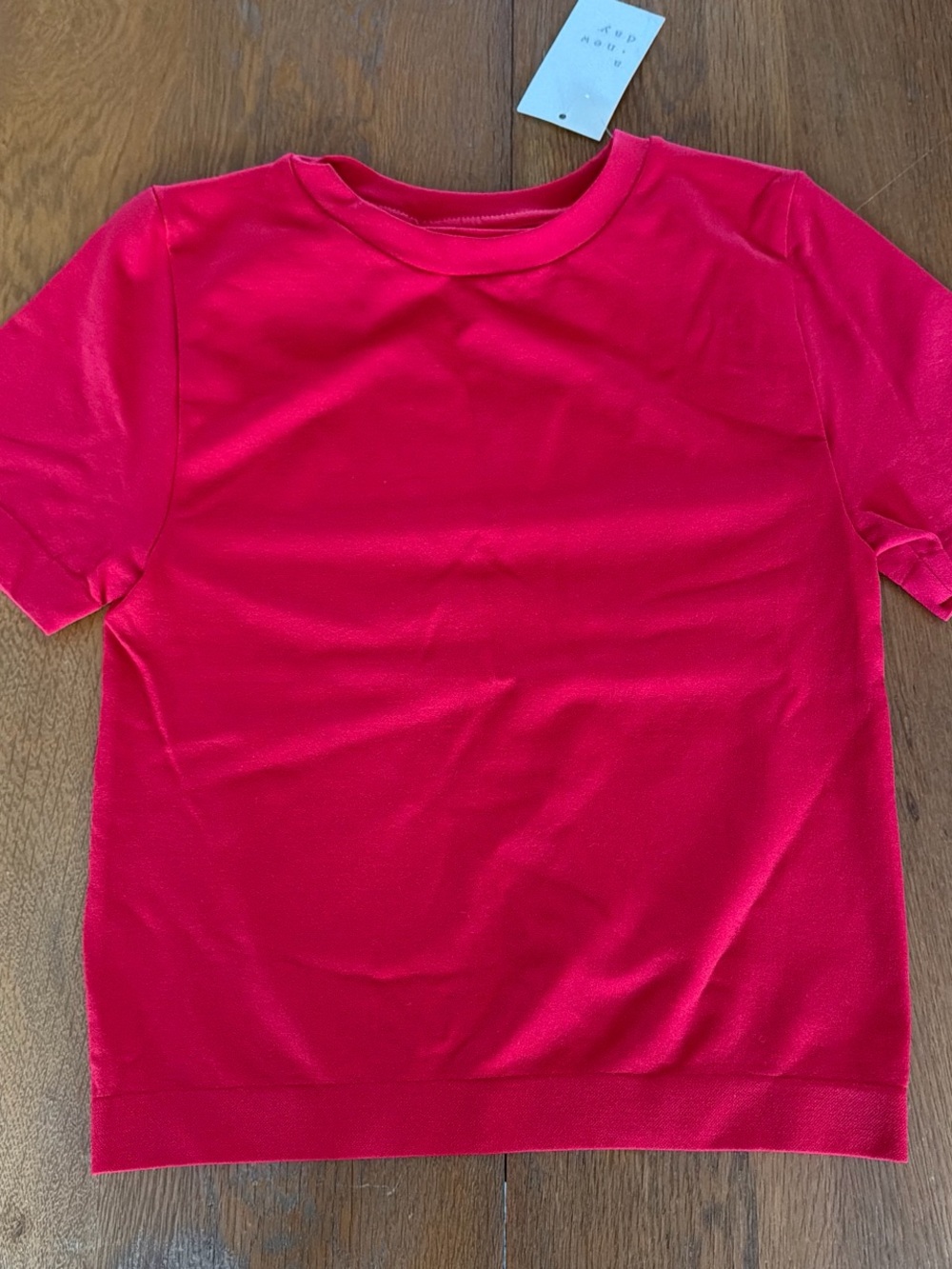 A New Day Small Red Fitted Tee - NWT